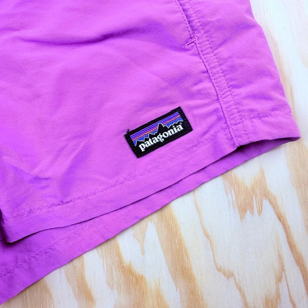 Patagonia Kids Purple Baggies Shorts Elastic Waist Drawstring Size S Small